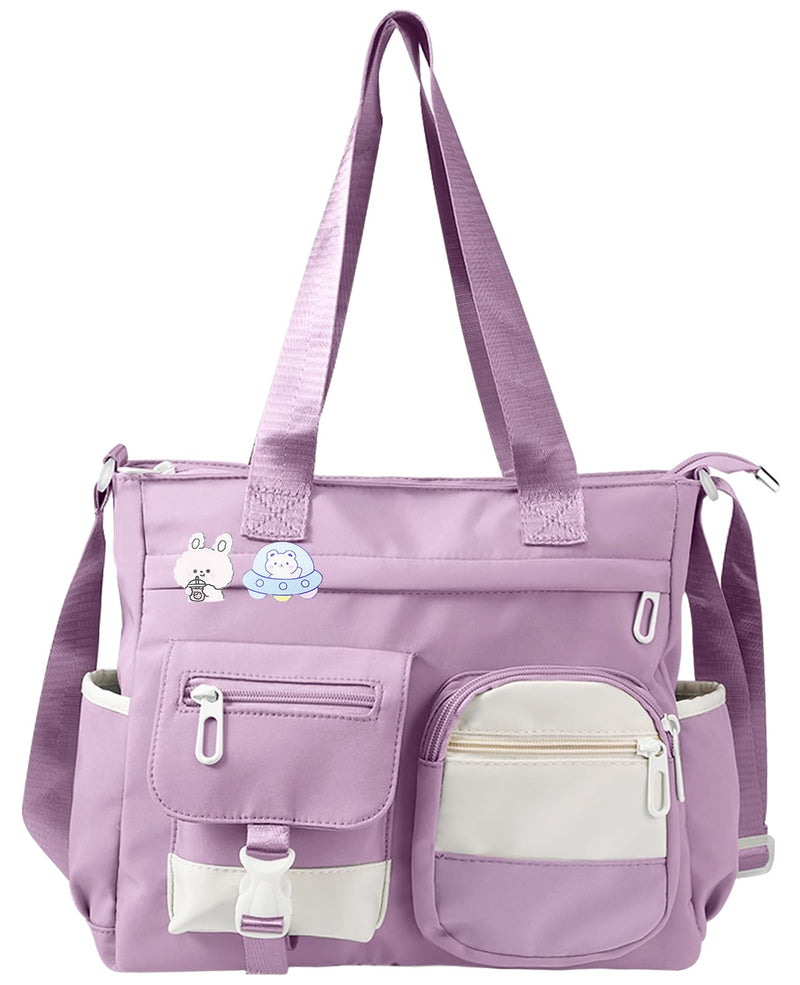 Women's Messenger Bag - Professional Crossbody Work Satchel Stylish Office Purse for Business Travel & Commuting(Purple)