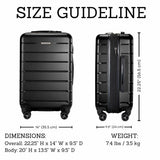 Ricardo Beverly Hills Cambria Hardside Luggage | Stylish Suitcase with Wheels for Effortless Travel, Expandable and Secure TSA-Locked Packing, 20-inch Carry-On, 22x14x9, Black Pearl