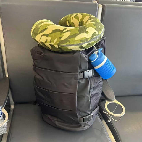 Tzowla 40L Expandable Travel Laptop Backpack for Men Women Carry on Flight Approved,Large Capacity Anti Theft Backpacks with Giant Tumbler Holder Pocket,Personal Item Bag Fit 17.3" Computer（Black