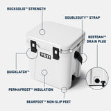 YETI Roadie 24 2.0 Hard Cooler with DoubleDuty Shoulder Strap and Drain Plug, Charcoal