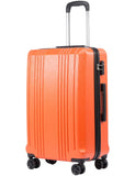 Coolife Luggage PC+ABS Hardshell Suitcase with TSA Lock, Spinner Carry On Lightweight (orange, S(20in_carry on))