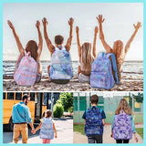 Dafelile Mesh Backpack for Boys Girls Semi-Transparent School Backpack for Boys and Girls See Through Large Capacity Lightning Blue