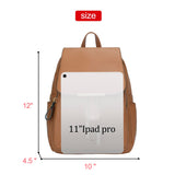 KKXIU Trendy Leather Backpack Purse for Women and Ladies Shoulder Travel Daypacks Bags (A-Brown)