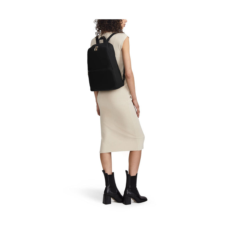 TUMI - Just In Case Foldable Backpack - Lightweight, Compact Travel Backpack - For One Bag Travel - 15.5" X 12.3" X 4.5" - Black with Gold Hardware