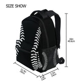Miaoquhe Black Baseball Backpacks School Bookbag for Kids Sport Softball Backpacks Laptop Shoulder Bag for Women Girls Men Boys School Casual Daypack for Travel Hiking Camping