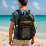 Eastsport Mesh Beach Backpack Lightweight See Through for Travel, College, Swim, Gym Bag, Black