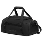 LEVEL8 Travel Duffle Bag Carry on Airline Approved, Water Resistant Sport Duffle, Weekender Bag for Men and Women, Black, 30L