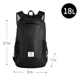 Naturehike 18L Lightweight Hiking Backpack, Waterproof Camping Packable Backpack Ultralight for Travel, Airplane, Small Hiking Daypack for Adults, Black