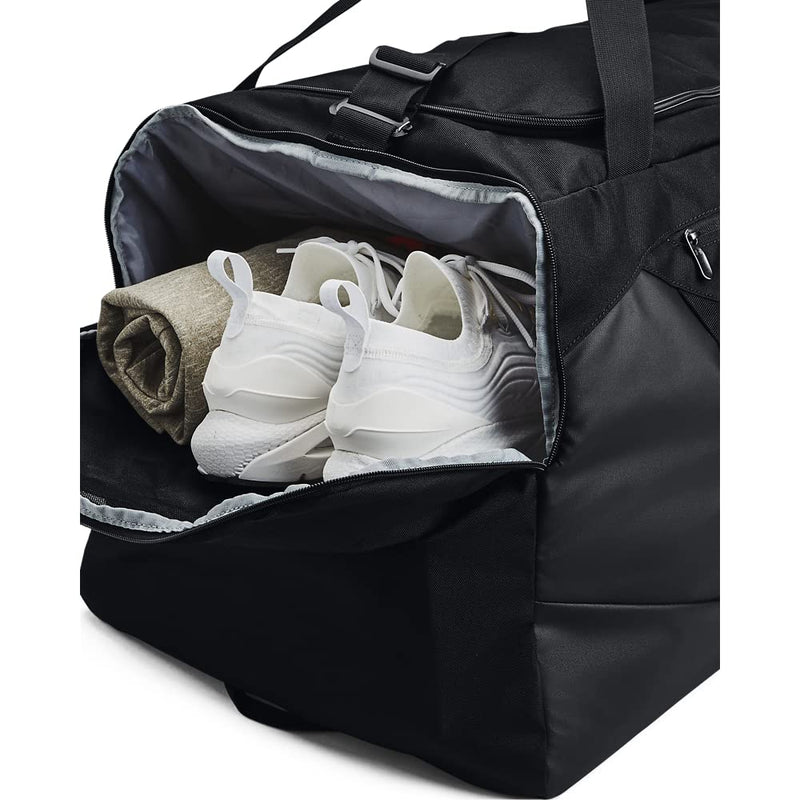Under Armour Unisex-Adult Undeniable 5.0 Duffle, Black (001)/Metallic Silver, X-Large
