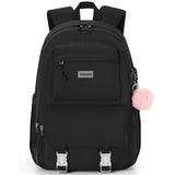 WINDARS Backpacks for Girls, 15.6 Inch School Bag Cute Waterproof Laptop Bookbag Large College Backpack for Teen Women Students Anti Theft Travel Daypack, Black