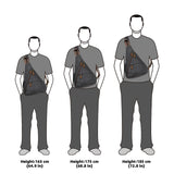 KL928 Canvas Sling Bag - Small Crossbody Backpack Shoulder Casual Daypack Rucksack for Men Women(Large Version,Black)