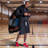 BROTOU Thickened Extra Large Sports Ball Bag Mesh Socce Ball Bag Heavy Duty Drawstring Bags Team Work for Holding Basketball, Volleyball, Baseball, Swimming Gear with Shoulder Strap (24” x 36”)
