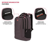 SwissGear 5668 Laptop Backpack, Dark Gray Heather, 18.25 In