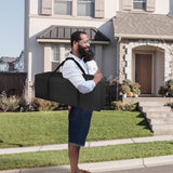 COOLBEBE 36-Inch Large Travel Duffle Bag, 100L Heavy Duty Luggage for Sports Equipment, Camping & Moving, Water Resistant, Black