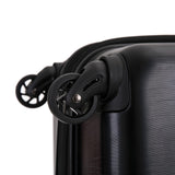 DUKAP RODEZ Hardside Luggage with Ergonomic Handles and TSA Lock | Spacious Traveling Suitcase, Travel Suitcase with Four Spinner Wheels and Studs | 24" Medium Luggage | Black