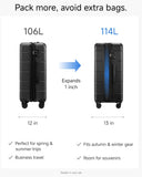 YOETEY Luggage Sets 3 Piece, Expandable Hardshell Suitcase with TSA Lock & Silent Spinner Wheels, Lightweight Hardside Travel Suitcase Set for International Trips (20/24/28 in, Black)