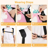 Inspack Dog Backpack Carrier/Cat Carrier, Adjustable Pet Front Carriers Travel Bag for Puppy Medium Dogs, Legs Out, Soft Ventilated Doggie Chest Carry Backpacks for Hiking/Camping, 4-7 lbs, Pink