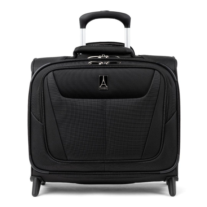 Travelpro Maxlite 5 Softside Lightweight Rolling Underseat Tote Upright 2 Wheel Bag, Men and Women, 14-Inch — Black