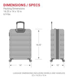 SwissGear 7366 Hardside Expandable Luggage with Spinner Wheels, Black, Carry-On 19-Inch