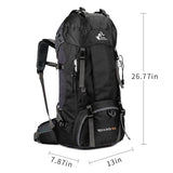 Bseash 60L Waterproof Hiking Camping Backpack with Rain Cover, Large Outdoor Sport Travel Daypack Rucksack for Climbing