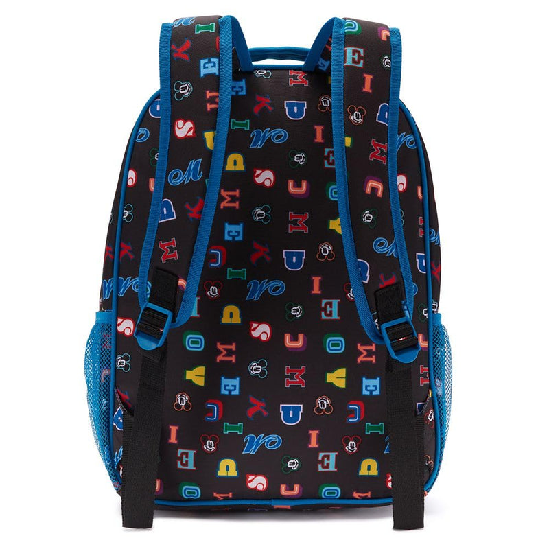 Disney Store Official Mickey Mouse Letters Backpack - Kids Backpack with Embroidered Accents, Adjustable Straps, Zip Compartments & Mesh Pockets, Screen Art Featuring Mickey Mouse