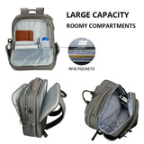 KROSER Laptop Backpack Large Computer Backpack Fits up to 17.3 Inch Laptop with USB Charging Port Water-Repellent Casual Daypack for Travel/Business/College/Women/Men-Grey
