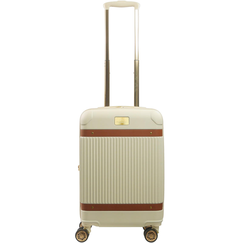 Tommy Bahama 22.5 Inches Rolling Carry On, Hard-Sided Suitcases with Spinner Wheels, Cream