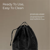 Briggs & Riley Travel Laundry Bag with Drawstring - Separate Used & Clean Clothes, Luggage & Suitcase Laundry Bag, Washable Nylon Fabric, Reusable - Luggage Accessories, Black