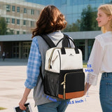 MATEIN Insulated Lunch Backpack for Women, 15.6 Inch Work Laptop Backpack with Lunch Compartment, Water-Resistant College Computer Backpacks Meal Prep Lunch Bag Gifts for Nurse Teacher Office Picnic