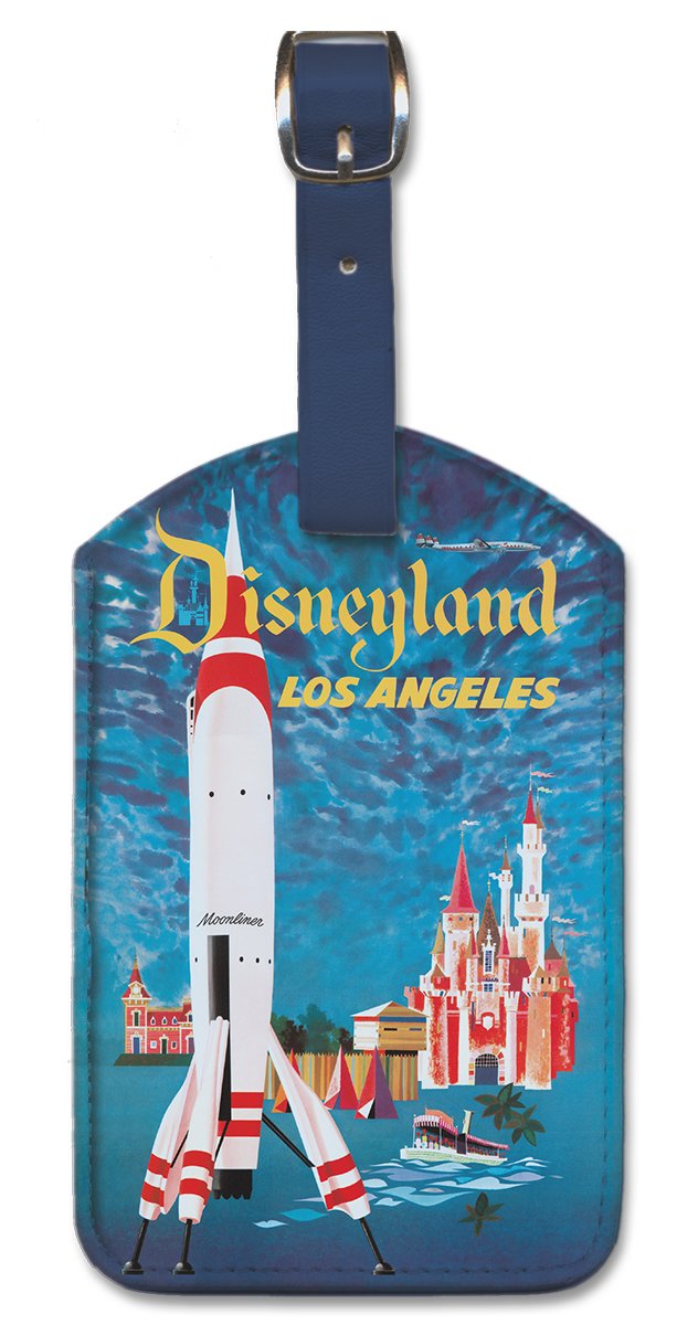 Disney Luggage Tags for Suitcase Made in USA by David Klein | Premium Leatherette Disneyland Los Angeles Suitcase Tags | Disney Accessories by Pacifica Island Art