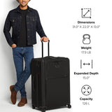 TUMI - Alpha Extended Trip Expandable 4-Wheeled Packing Case - Hybrid Softside and Hardside Checked Bag - Black