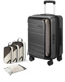 LUGGEX Carry On Luggage and 4 Set Packing Cubes Bundle – Travel Essentials
