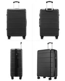 YOETEY 28 Inch Checked Luggage with Spinner Wheels, 106L Large Expandable Hardside Suitcase with TSA Lock, Durable ABS Hard Shell for Family Vacation and International Travel (28 in, Black)