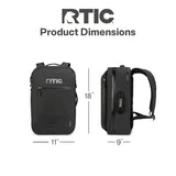 RTIC Ultra Dry Backpack, Waterproof Outdoor Floating Bags for Hiking, Travel, Camping, Boating, Backpacking, 26L, Black & Graphite