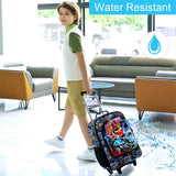 KLFVB Boys Luggage, Suspension Bridge Red Racing Wheels Suitcase for Toddler, Children Travel Carry on Suitcase