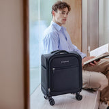 Verage Underseat Carry On Luggage with Wheels, 14.5-Inch Spinner Small Suitcase, Softside Lightweight Travel Bag for Men and Women, Airplane Carry On Bag, Black