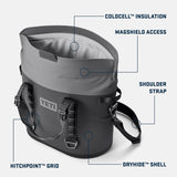 YETI Hopper M30 Portable Soft Cooler with MagShield Access, Big Wave Blue