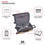 SwissGear Duet Expandable Luggage, Hard Shell Medium Luggage with Spinner Wheels