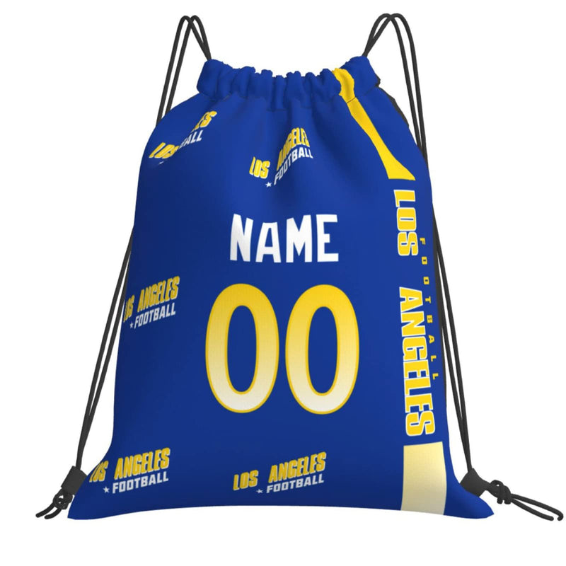 Los Angeles Drawstring Bags Custom any Name and Number Backpack for Men Youth Boy Gifts 14" X 16"