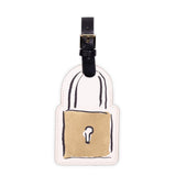 Kate Spade New York Cute Luggage Tag for Women, Durable Vegan Leather Suitcase Tag, Unique Luggage Identifier, Let's Wander