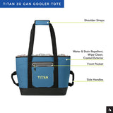 Titan by Arctic Zone Deep Freeze 30 Can Insulated Tote, Marine Blue