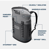 YETI Hopper M12 Backpack Soft Sided Cooler with MagShield Access, Wild Vine Red