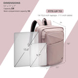 Swissdigital Design Laptop Backpack for Women,College Bookbags with USB Charging Port,Cute Computer Backpacks for Work Business,Pink | SD1006F-82