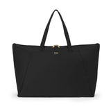 TUMI - Just In Case Tote - Foldable, Lightweight and Compact, Packable Travel Bag - Folds Into Included Pouch - Large, Black with Gold Hardware
