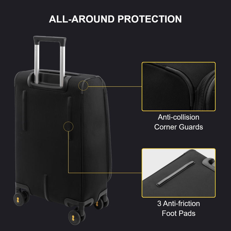 LEVEL8 Softside and Harshell Carry On Luggages with Laptop Compartment
