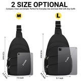 Tuwubi Crossbody Bags for Women, Sling Bag for Men, Small Hiking Backpack Anti Theft Lightweight for Outdoors Travel (M, Black)