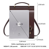 Cnoles Leather Backpack Purse For Women Fashion Ladies Vintage Bags Casual College Travel Backpacks Bag Brown