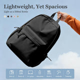 WEPOET Classic Basic Black Backpack For Women,Waterproof High School Bookbag,Lightweight Casual Travel Daypack,College Backpack Men,Middle School Bag For Girls Boys