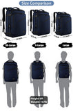 MATEIN Weekender Backpack, Large Capacity Travelling Suitcase Backpack with Strap for Clothes, Expandable Flight Approved Business Carry on Daypack for International Travel, Blue