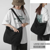 DAINAOTM Canvas Tote Bag Casual Hobo Crossbody Shoulder Bag for Women and Men Large Purse Messenger Bag Travel Work